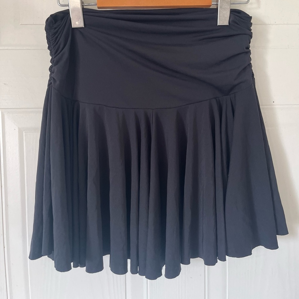 BCBGMAXZARIA Rayon Flowy Mini ruched Skirt Small